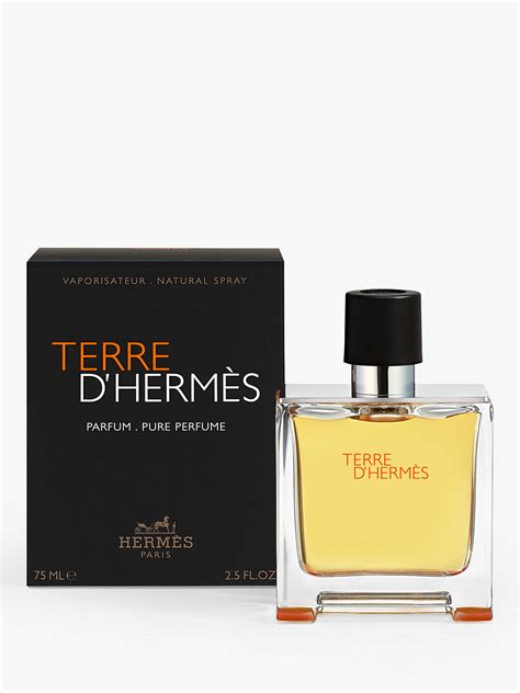 terre d hermes parfum pure perfume natural spray 75ml|terre d'hermes perfume price.